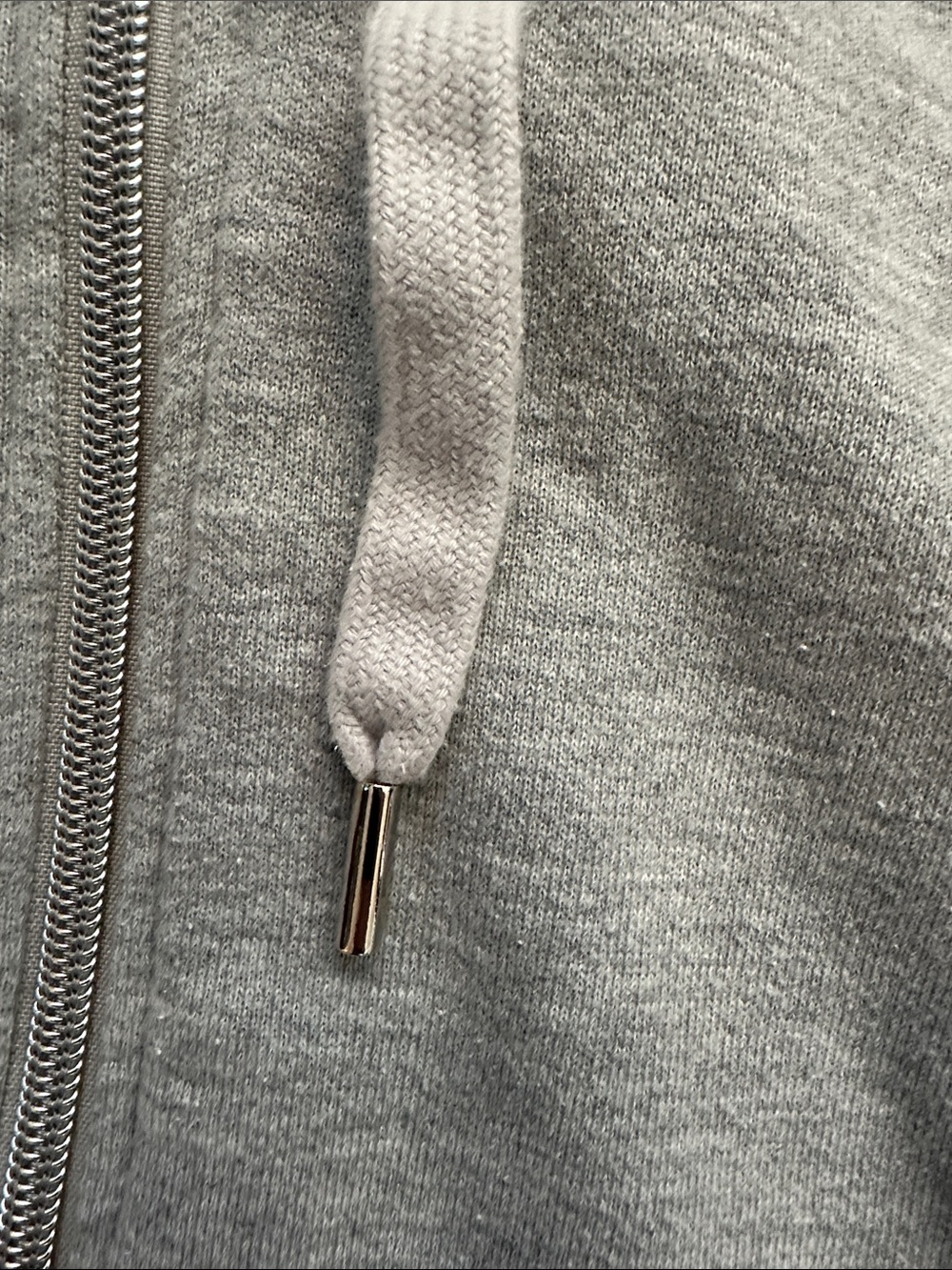 ALO Yoga Light Gray Cropped Zip Hoodie - Picture 4 of 4